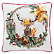 Safavieh Wreath Reindeer Decorative Throw Pillow, alternative image