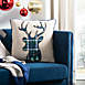 Safavieh Plaid Reindeer Decorative Throw Pillow, alternative image
