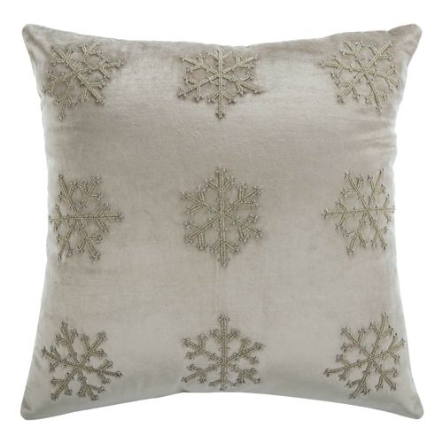 Snowflake Embroidered Neutral Holiday Decor Throw Pillow Soft And  Comfortable Christmas Decorative Pillows