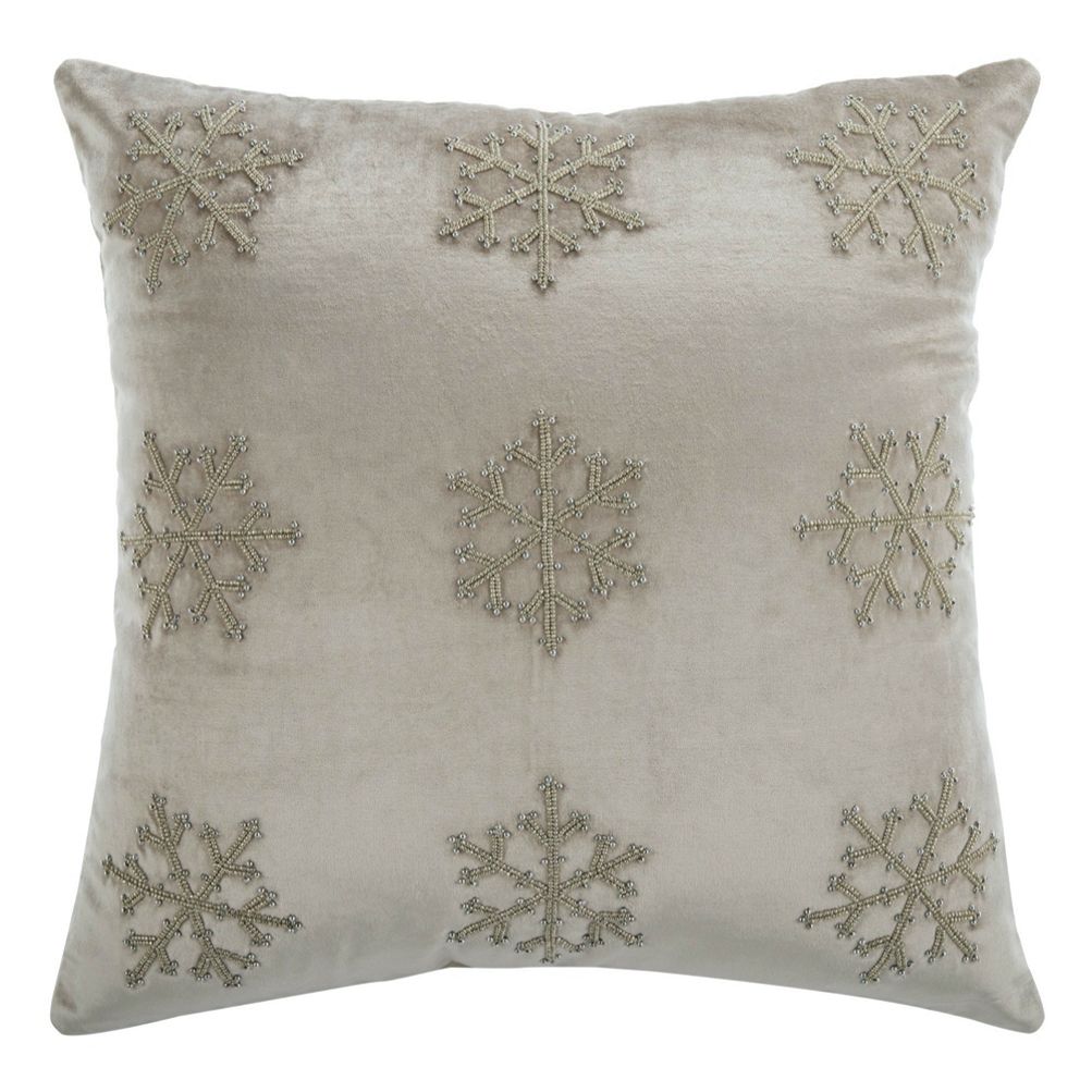 Beaded snowflake outlet pillow