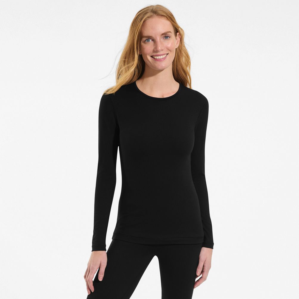 Women's Baselayer Cozy Thermaskin Crewneck Top | Lands' End