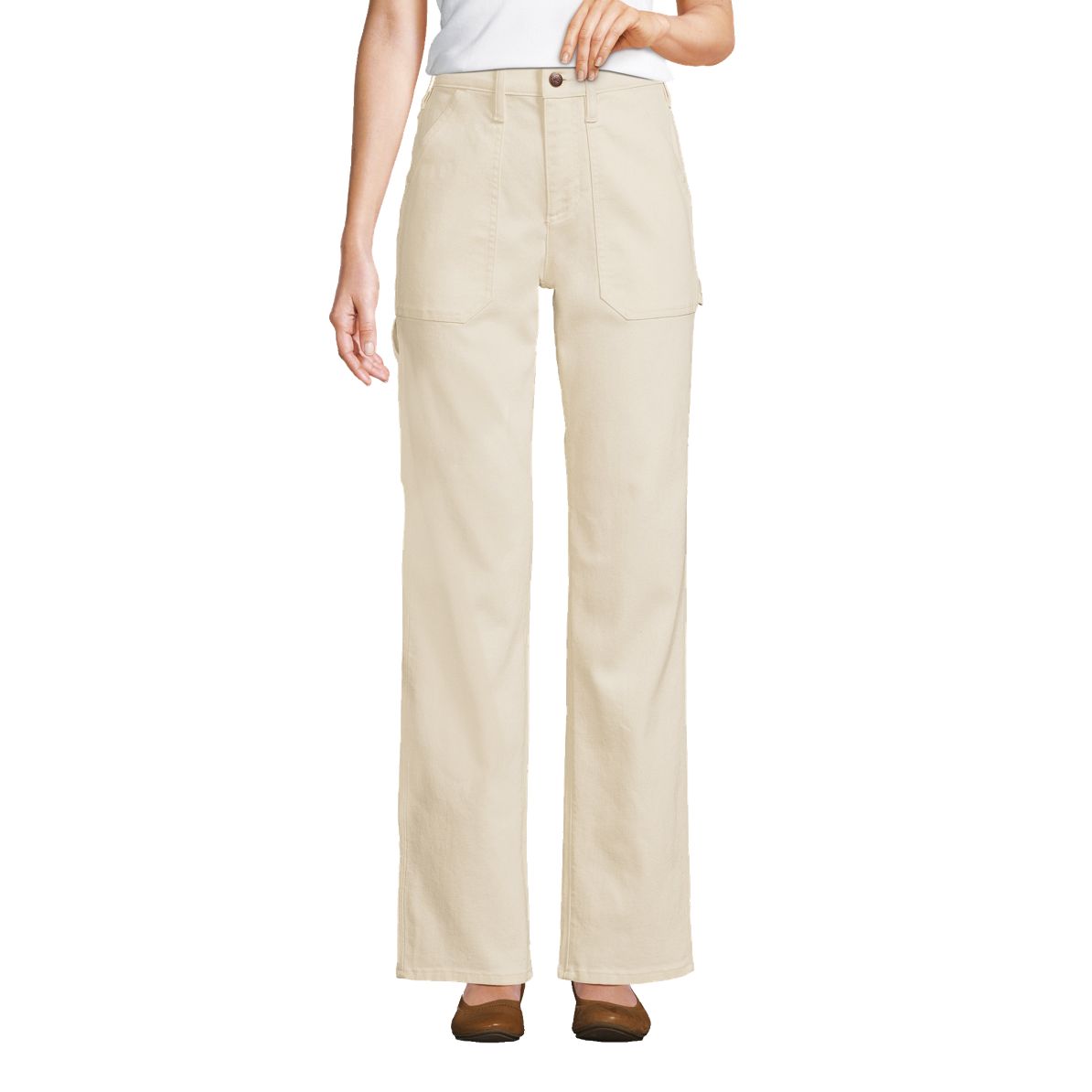 Women's Recycled Denim High Rise Straight Leg Utility Jeans