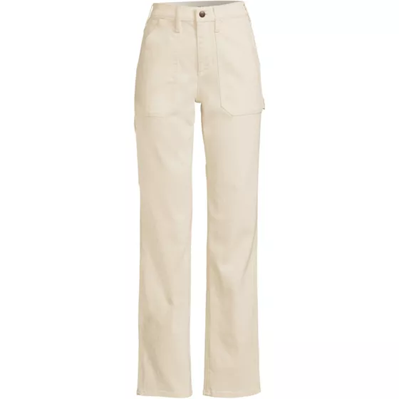 Women's Recycled Denim High Rise Straight Leg Utility Jeans - primary