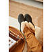 Minnetonka Men's Sheepskin Ankle Boot Suede Slippers, alternative image