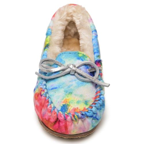 Kids Sadie Junior Suede Moccassin Slipper - Slippers from Lazy Dogz UK