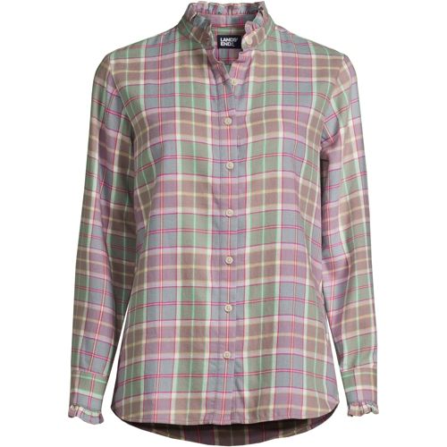 LANDS' END EMBROIDERY SHIRT / PINK