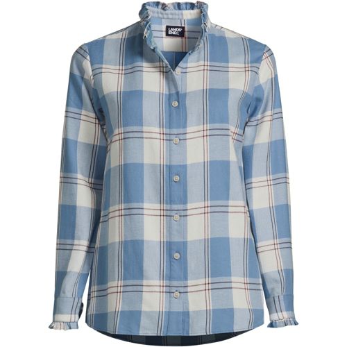 lands end womens flannel shirts