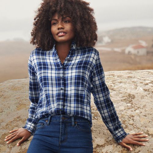 Fitted womens store flannel shirts