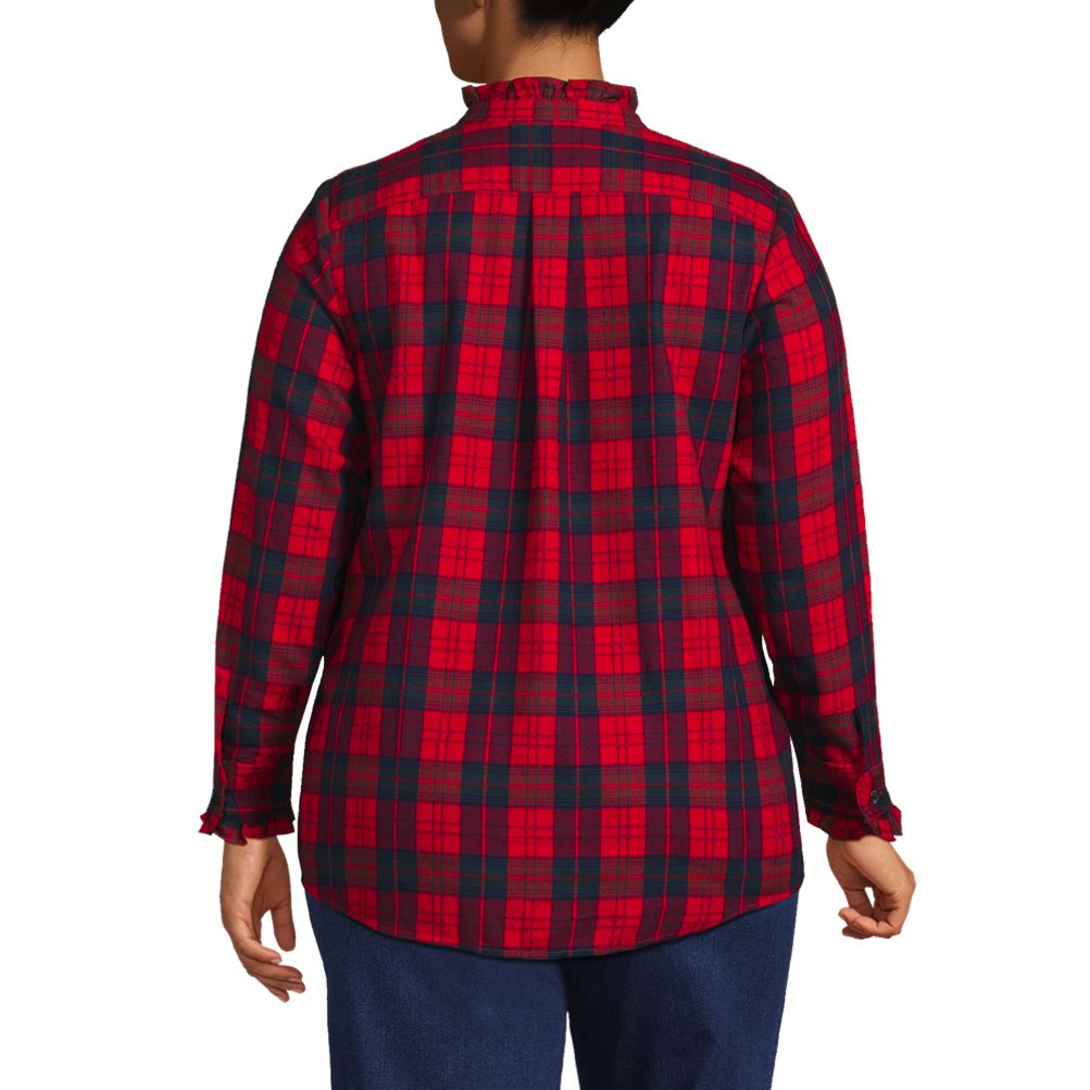 Plus Size - Women's Lightweight Flannel Shirt - Blue - 1XL - The Vermont Country Store