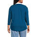 Women's Plus Size 3/4 Sleeve Super T Collared Popover Tunic, Back