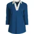 Women's 3/4 Sleeve Super T Collared Popover Tunic, Front