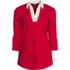 Women's 3/4 Sleeve Super T Collared Popover Tunic, Front