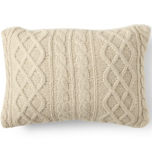 HiEnd Accents Cable Knit Pillow - Cream