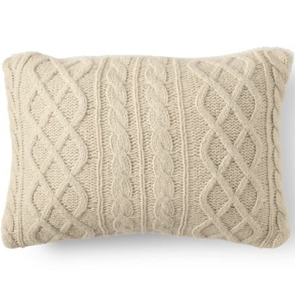 Cable Knit Decorative Throw Pillow - primary
