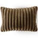 Channel Stitch Faux Fur Decorative Throw Pillow, Front