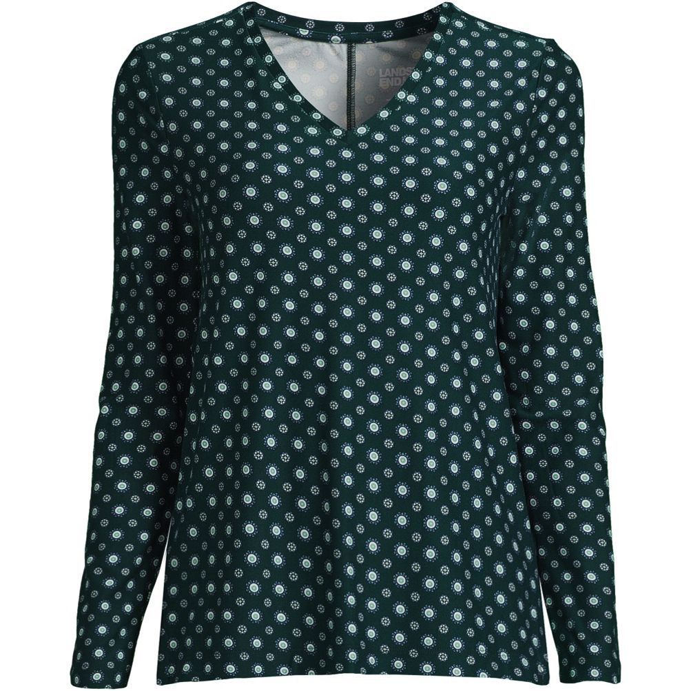 Women's Long Sleeve Performance V-Neck Top | Lands' End