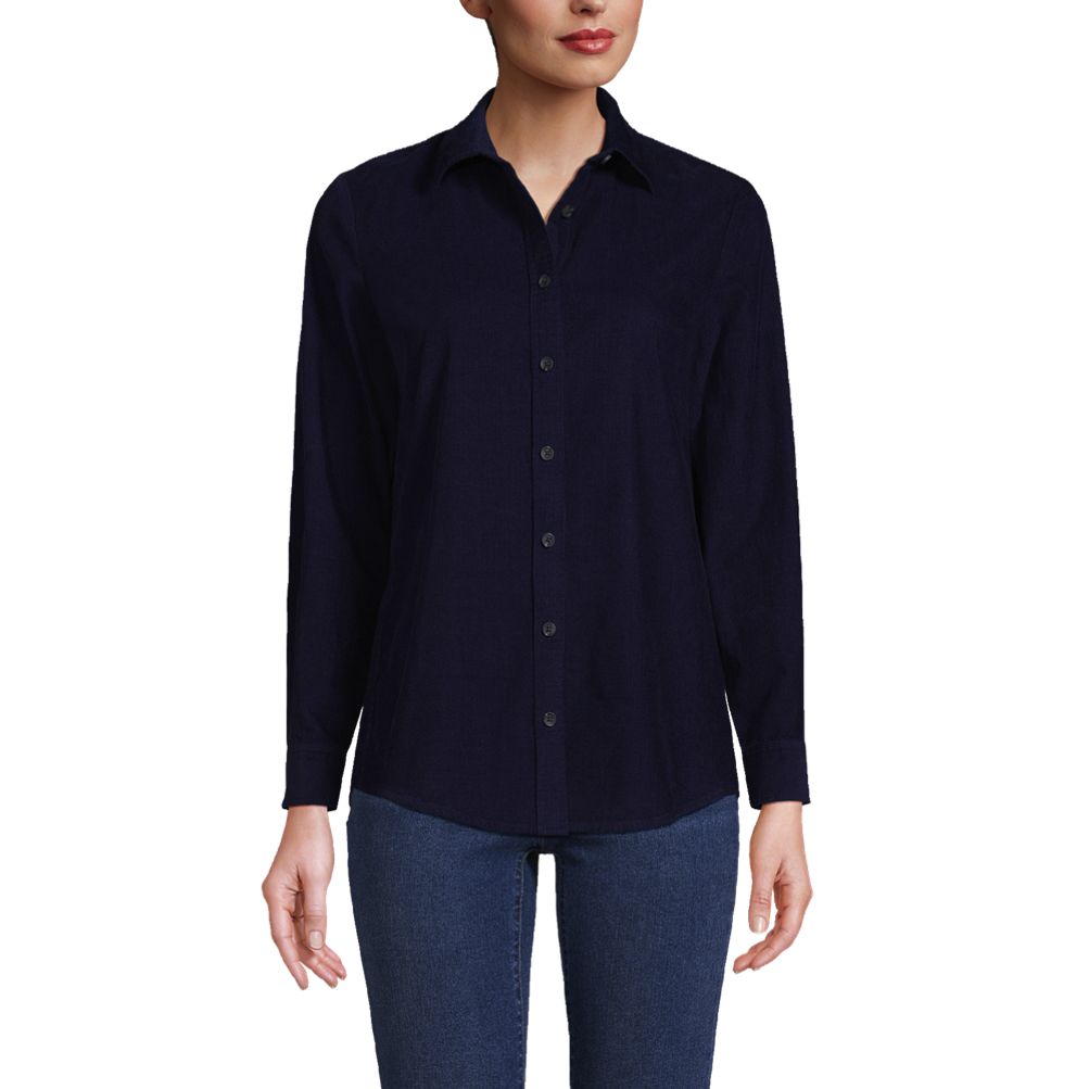 Women's Pinwale Cord Long Sleeve Shirt | Lands' End