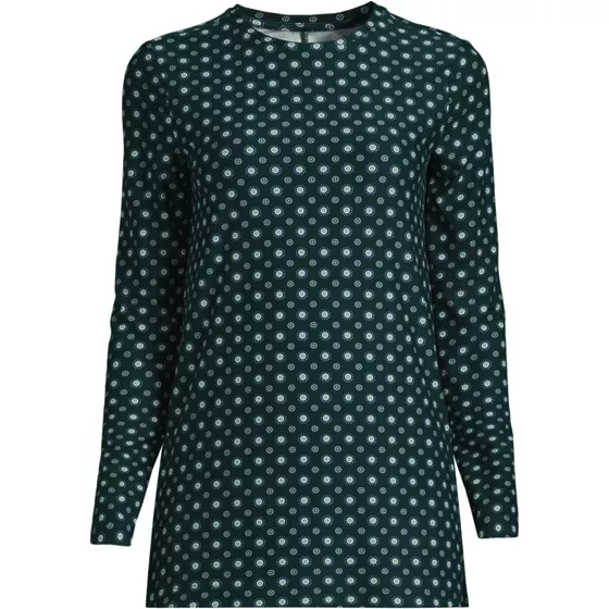 Women's Petite Long Sleeve Performance Crew Neck Tunic - primary