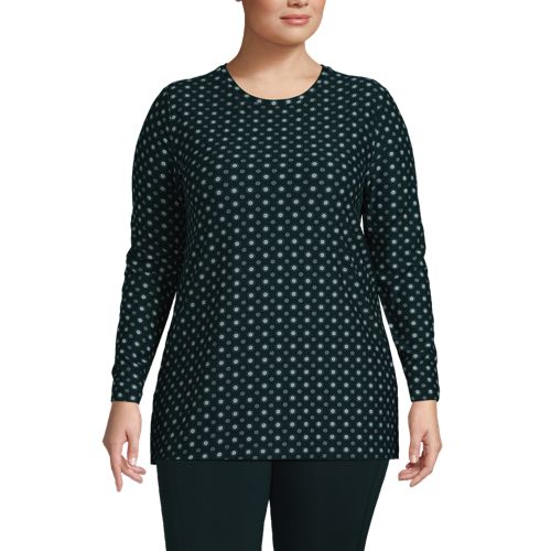 Women's Cotton Polyester Long Sleeve Tunic with Pockets