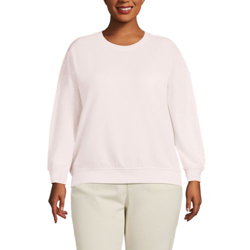 Women's Plus Size Serious Sweats Long Sleeve Collared Pullover