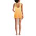 Women's Scoop Neck Mini Swim Dress Swimsuit, Back
