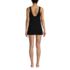 Women's Petite Scoop Neck Mini Swim Dress Swimsuit, Back