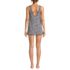 Women's Scoop Neck Mini Swim Dress Swimsuit, Back