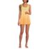 Women's Scoop Neck Mini Swim Dress Swimsuit, Front