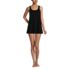 Women's Petite Scoop Neck Mini Swim Dress Swimsuit, Front