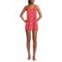 Women's Scoop Neck Mini Swim Dress Swimsuit, Front