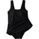 Women's Scoop Neck Mini Swim Dress One Piece Swimsuit, alternative image