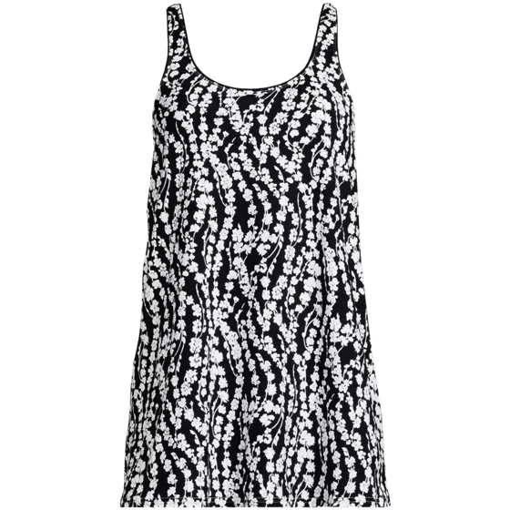 Women's Scoop Neck Mini Swim Dress Swimsuit - primary