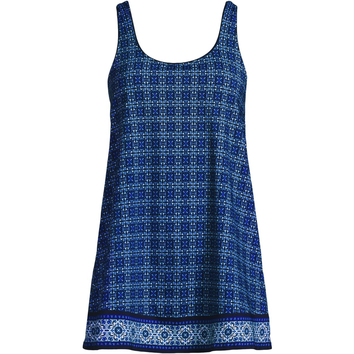 Women's Scoop Neck Mini Swim Dress One Piece Swimsuit