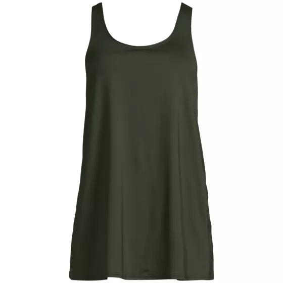 Women's Scoop Neck Mini Swim Dress Swimsuit - primary
