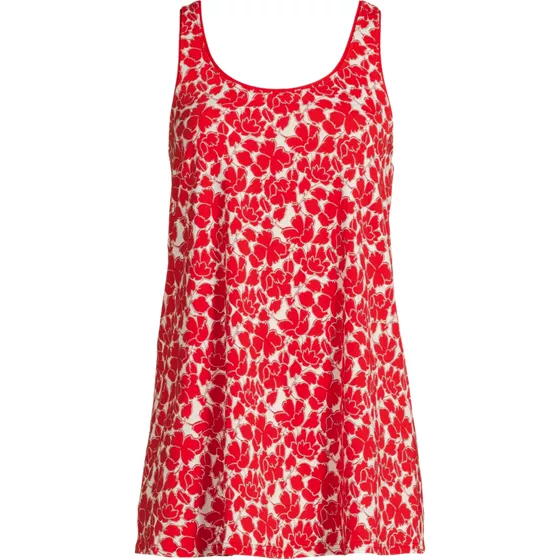 Women's Scoop Neck Mini Swim Dress Swimsuit - primary