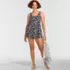 Women's Scoop Neck Mini Swim Dress Swimsuit, alternative image