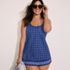 Women's Scoop Neck Mini Swim Dress Swimsuit, alternative image