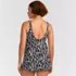 Women's Scoop Neck Mini Swim Dress Swimsuit, Back