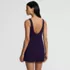 Women's Scoop Neck Mini Swim Dress Swimsuit, Back