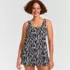 Women's Scoop Neck Mini Swim Dress Swimsuit, Front