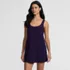 Women's Scoop Neck Mini Swim Dress Swimsuit, Front