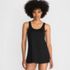 Women's Petite Scoop Neck Mini Swim Dress Swimsuit, Front