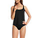 Women's Chlorine Resistant Scoop Neck Tankini Swimsuit Top, Front