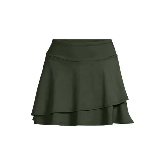 Women's Plus Size High Waisted Tulip Hem Swim Skort   - primary