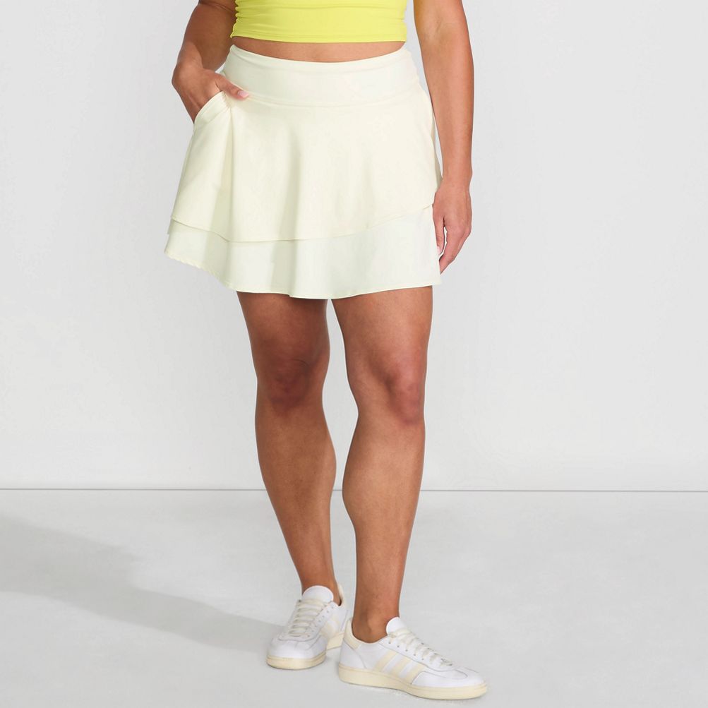 Women's High Waisted Tulip Hem Swim Skort | Lands' End