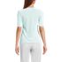 Women's Lightweight Jersey Skimming Elbow Sleeve Crew Neck T-shirt, Back