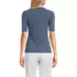 Women's Lightweight Jersey Skimming Elbow Sleeve Crew Neck T-shirt, Back
