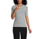 Women's Lightweight Jersey Skimming Elbow Sleeve Crew Neck T-shirt, Front