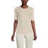 Women's Lightweight Jersey Skimming Elbow Sleeve Crew Neck T-shirt, Front