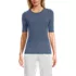 Women's Lightweight Jersey Skimming Elbow Sleeve Crew Neck T-shirt, Front